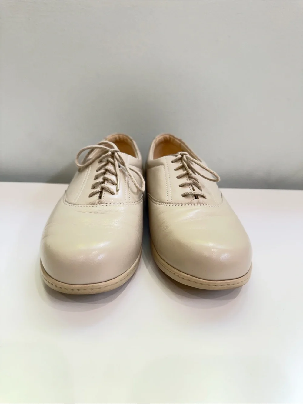 SAS Tripad Comfort Shoes Womens 7.5M Beige Leather Lace Up Walking Orthotic USA